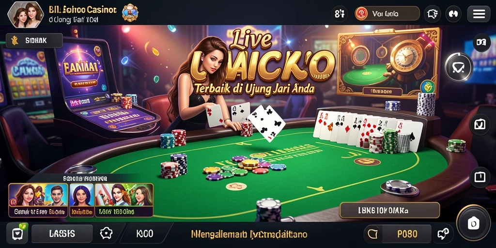 Screenshot gameplay Live Casino yang menarik di 8II.