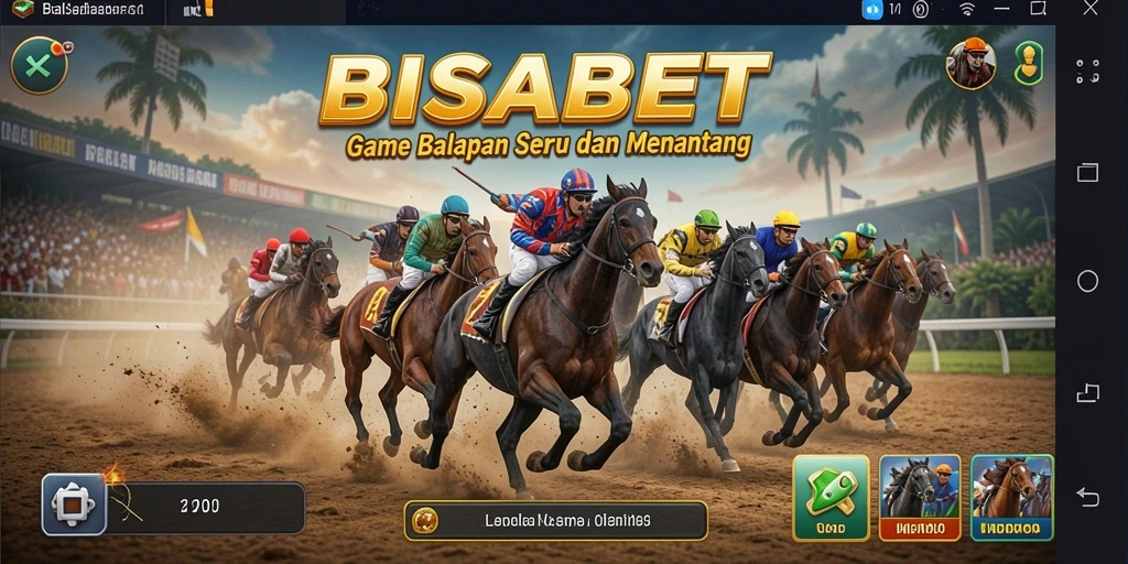 Screenshot BISABET menampilkan aksi balapan yang menegangkan dan mendebarkan.