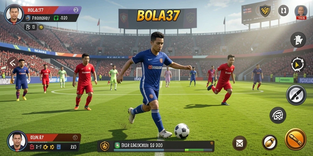 Tampilan gameplay <strong>BOLA37</strong> yang mendebarkan dan grafis yang realistis.