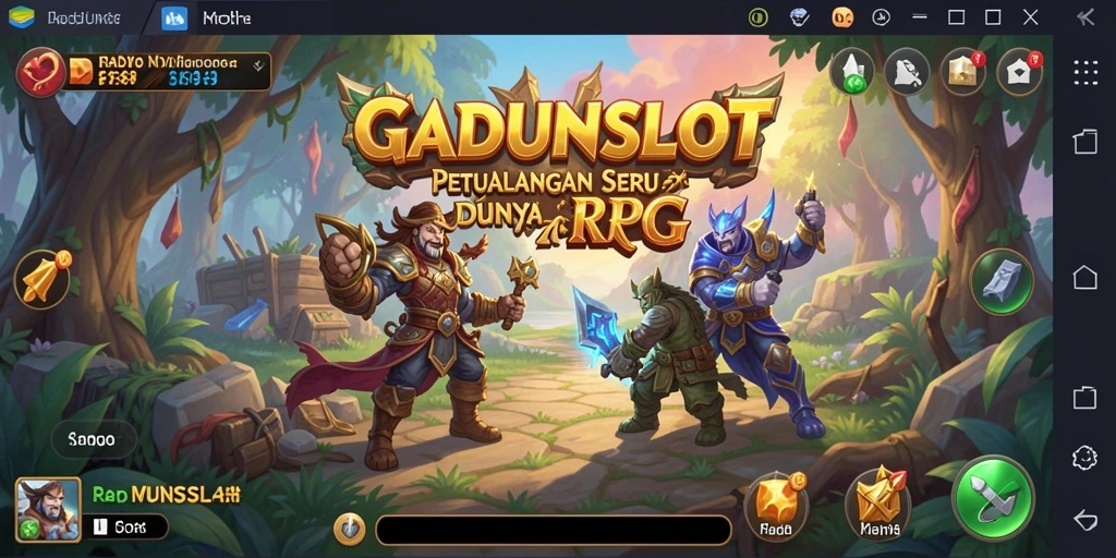 Tangkapan layar menampilkan gameplay RPG yang mendebarkan di GADUNSLOT.