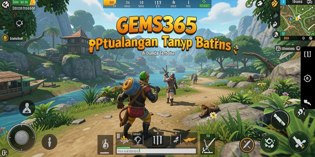 Tangkapan layar GEMS365 yang menunjukkan keindahan dunia terbuka.