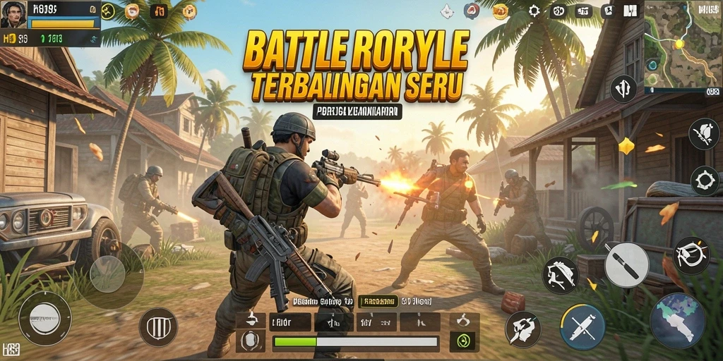 Tampilan gameplay seru di H89 dengan pertarungan Battle Royale yang intens.
