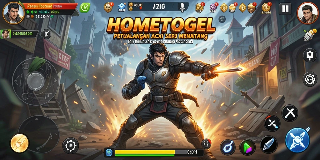 Tampilan gameplay seru dalam HOMETOGEL yang memukau.
