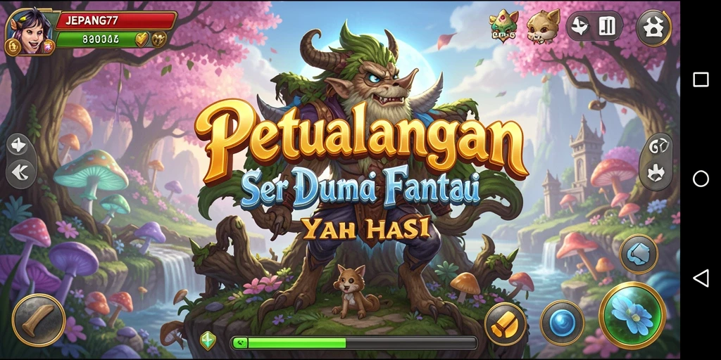 Tampilan gameplay menarik dalam JEPANG77 yang menampilkan petualangan seru.