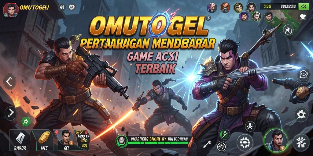 Tangkapan layar OMUTOGEL menunjukkan aksi mendebarkan dan grafis menawan.
