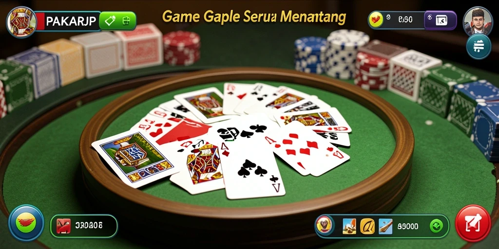 Screenshot PAKARJP menunjukkan pemain asyik bermain Gaple.