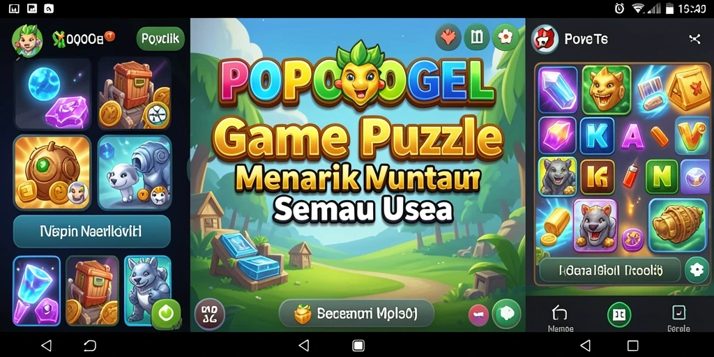 Gameplay seru dari game Puzzle POPOTOGEL terlihat jelas.