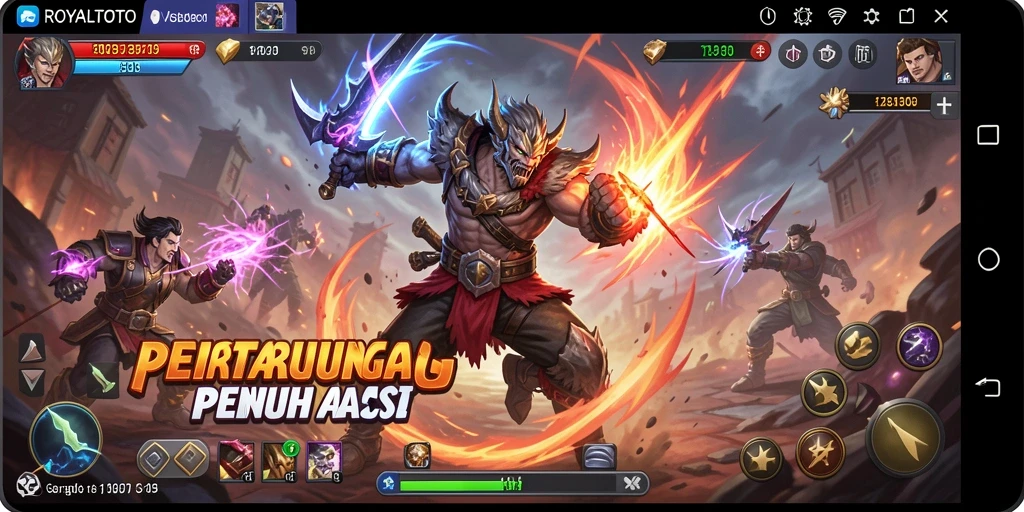 Tampilan gameplay seru dari ROYALTOTO dengan aksi mendebarkan.
