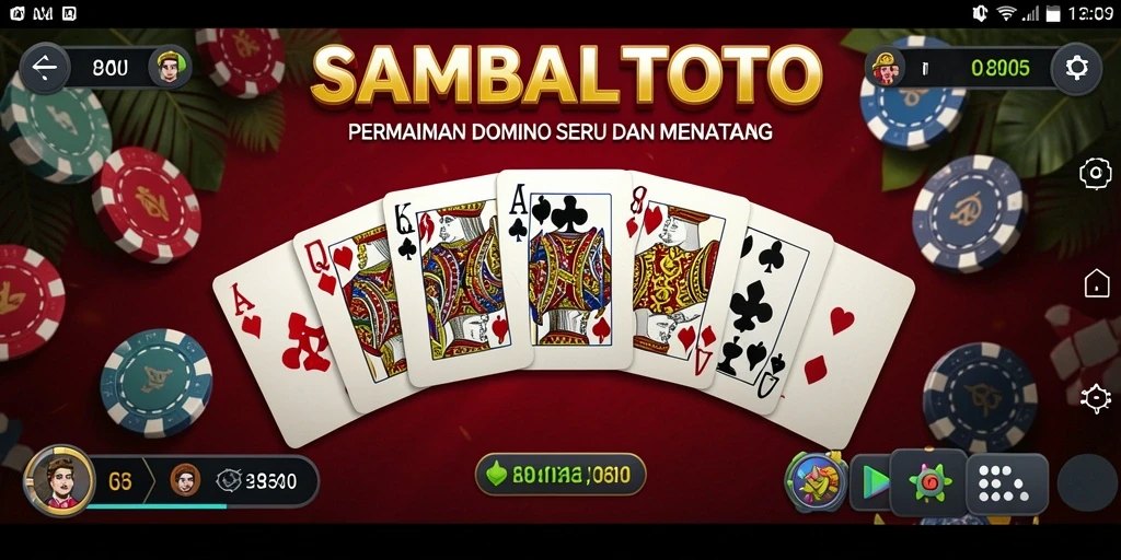Tampilan gameplay seru dalam permainan Domino SAMBALTOTO