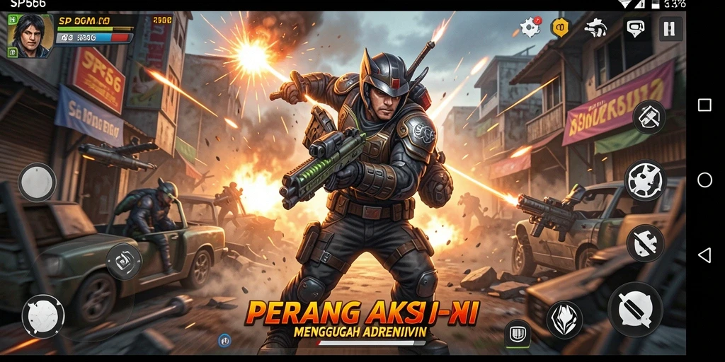 Tampilan aksi seru dalam gameplay SP666 yang memukau.