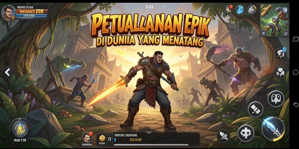 Tangkapan layar menunjukkan gameplay seru dan dunia yang menakjubkan dalam WAR138.